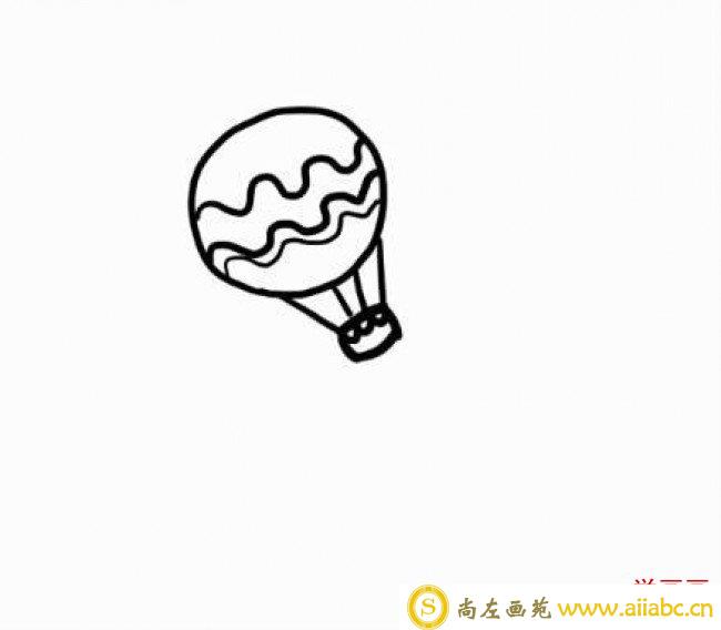 热气球简笔画教程图片 热气球的画法 热气球怎么画 热气球卡通画_