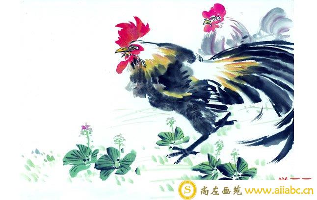 水墨画 生肖 公鸡图片