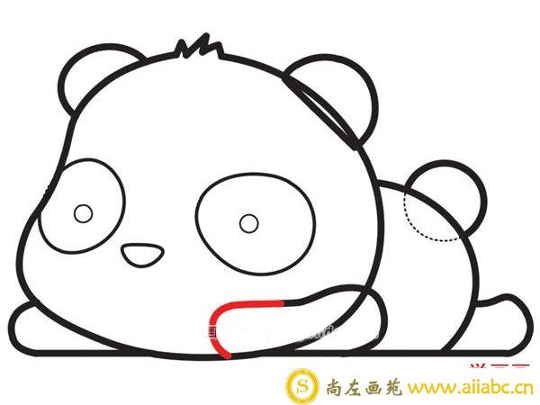 可爱的大熊猫简笔画步骤12