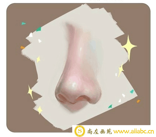 CG插画教程：简单的鼻子CG插画教学