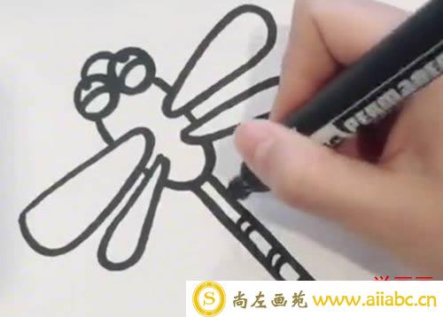 幼儿简笔画蜻蜓的画法步骤图解