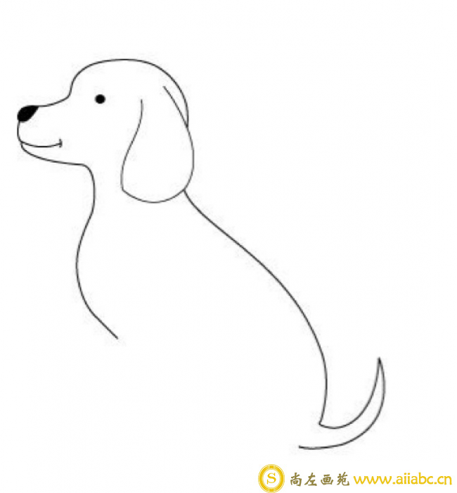 一只可爱的小狗怎么画?小狗的简笔画  可爱的小狗的手绘画教程_