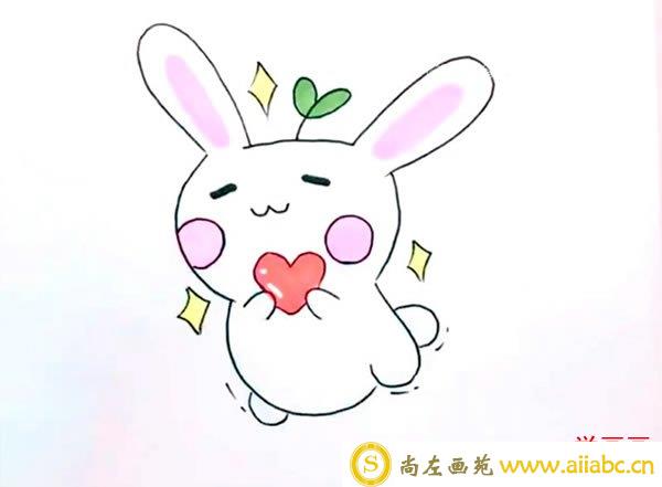 可爱萌卡通兔子简笔画图片