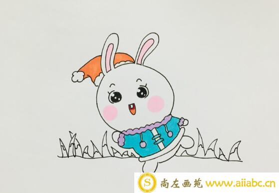 下雪天的小兔子简笔画怎么画？下雪天的小兔子画法教程