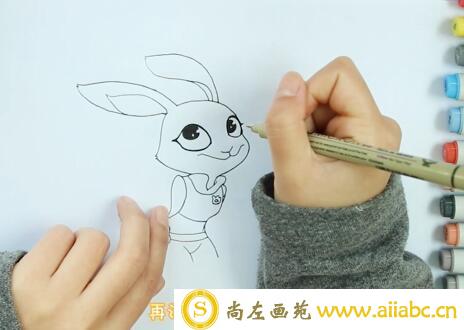 疯狂动物城兔子朱迪简笔画怎么画？兔子朱迪简笔画步骤教程