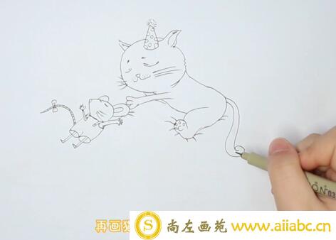 q版猫和老鼠怎么画？q版猫和老鼠画法步骤教程