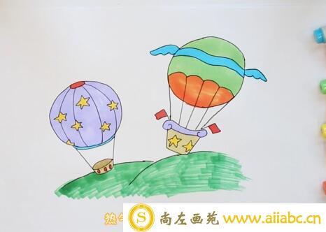 热气球简笔画怎么画？热气球简笔画步骤教程