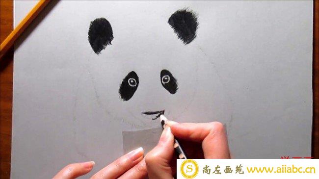 【视频】可爱的大熊猫彩铅手绘视频过程 简单的大熊猫画法_