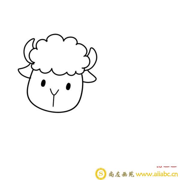 可爱小绵羊简笔画图片