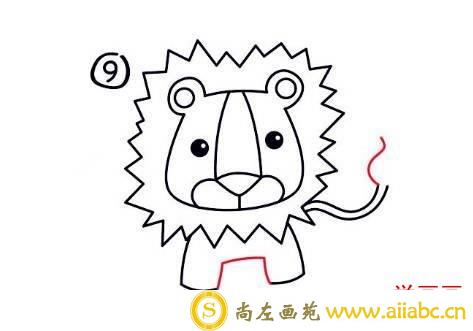 简笔画狮子的画法步骤图片