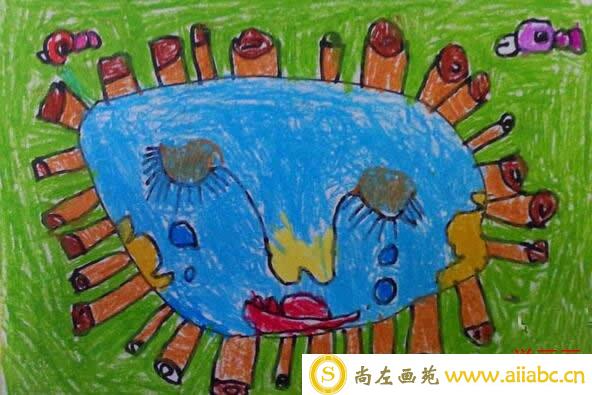 4月22日世界地球日主题儿童画 - 地球日的简单画画作品