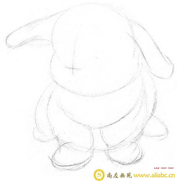 素描兔子外形