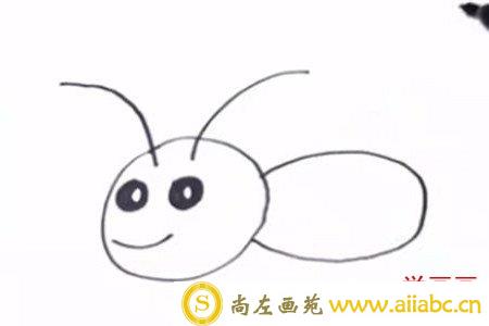 小蚂蚁简笔画怎么画3
