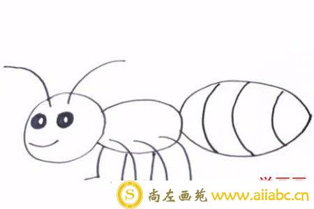 小蚂蚁简笔画怎么画6