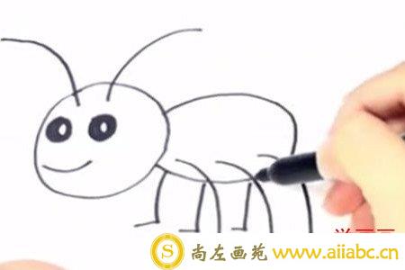 小蚂蚁简笔画怎么画4