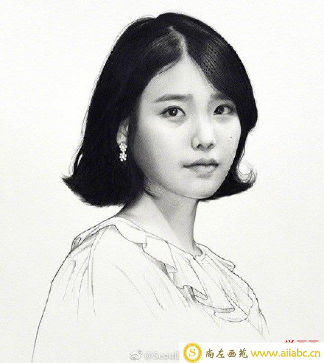 韩国知名明星的素描画图片作品 看看你心中的爱豆画的好不好_