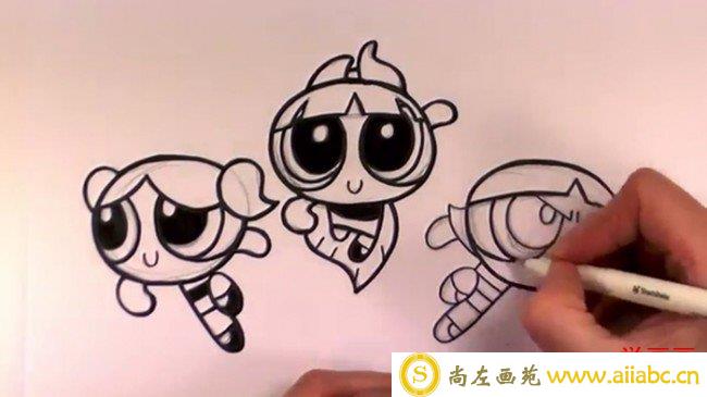 【视频】飞天少女警简笔画手绘视频教程 铅笔+针管笔+彩笔简单画法和上色_