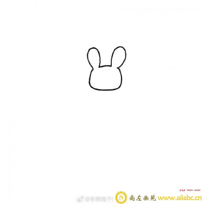 可爱活泼玩耍的小兔子简笔画画法教程图片 玩球的小兔子简笔画_