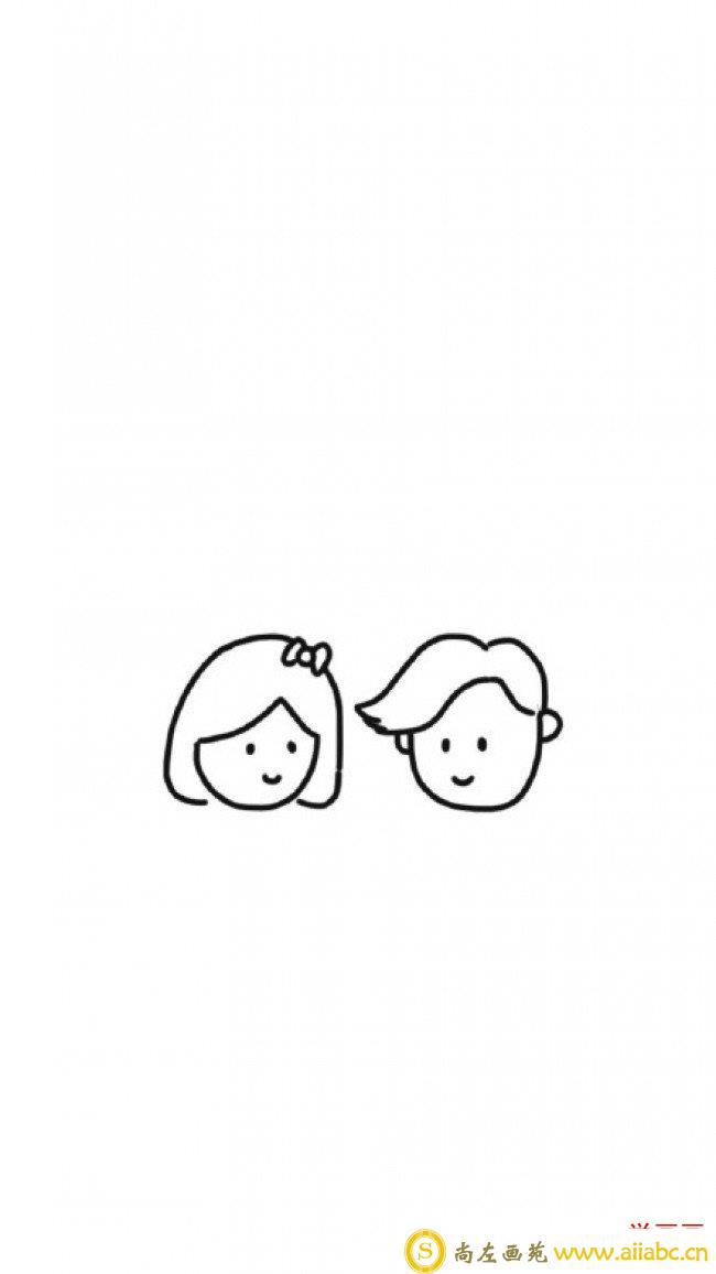 表现520情侣爱情寓意简笔画手绘教程图片 简单的爱情简笔画画法_
