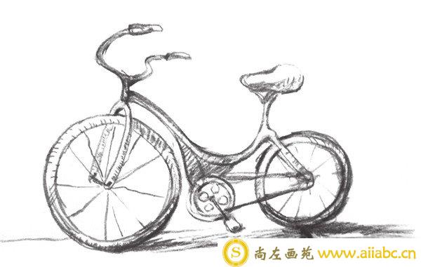 速写自行车画法步骤