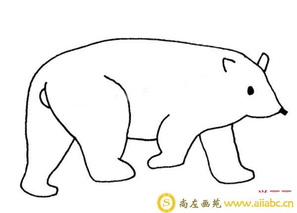 四张简单的北极熊简笔画图片