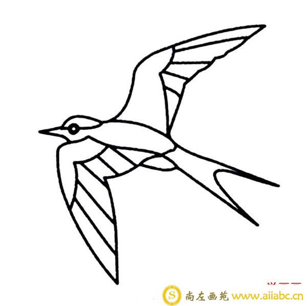简笔画小燕子，飞行的小燕子简笔画图片11