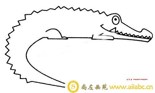 鳄鱼简笔画图片