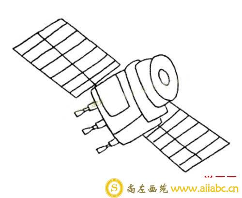 中国卫星简笔画