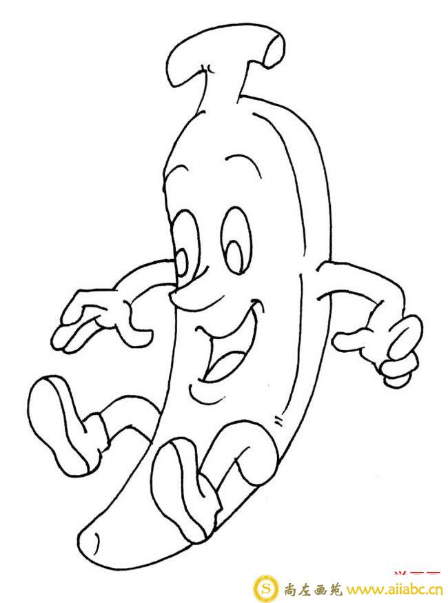 香蕉卡通形象简笔画图片
