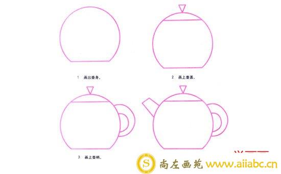 茶壶简笔画的画法步骤