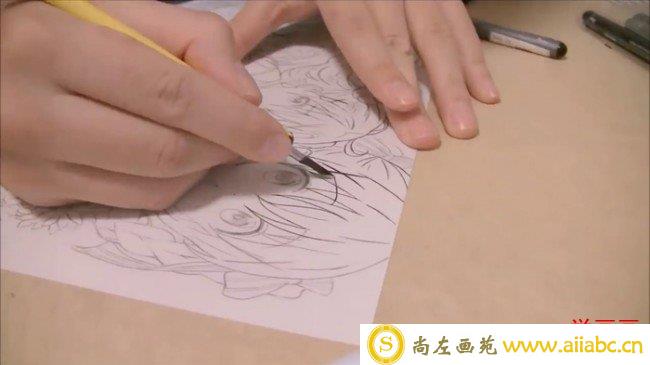 【视频】彩铅手绘动漫美少女人物海报视频教程 动漫海报的画法_