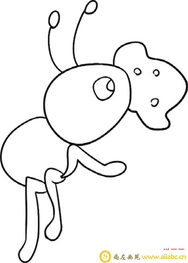 简笔画  蚂蚁的身体和腿