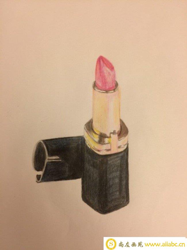 口红彩铅画教程 教你如何用彩铅画出好看的唇膏口红教程图片_