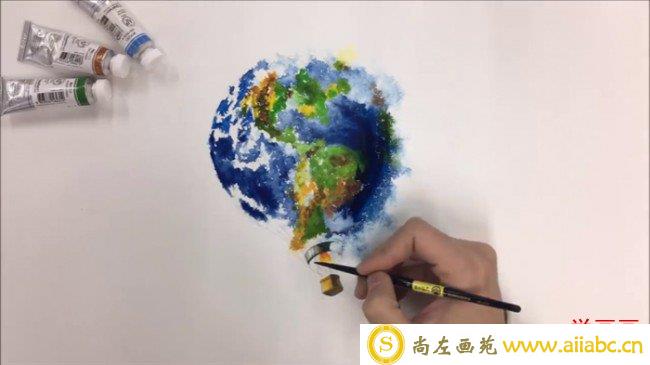 【视频】超美的热气球与天空水彩视频教程 蓝天白云 云朵热气球的水彩画法 怎么画_
