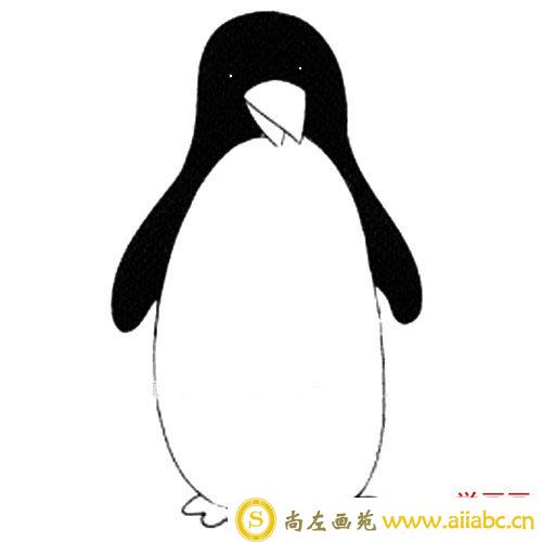 简笔画企鹅的画法步骤图片