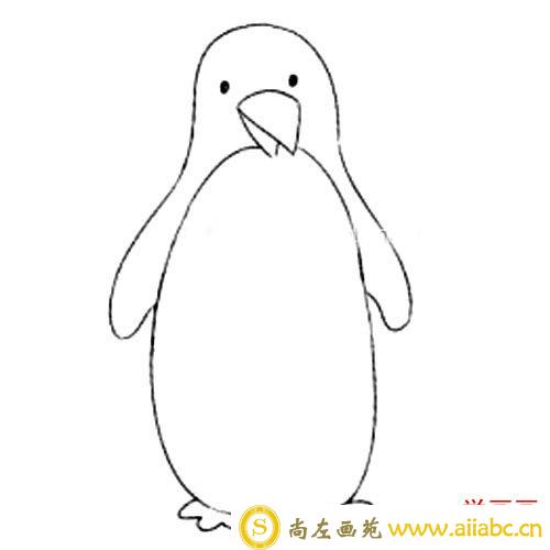 简笔画企鹅的画法步骤图片