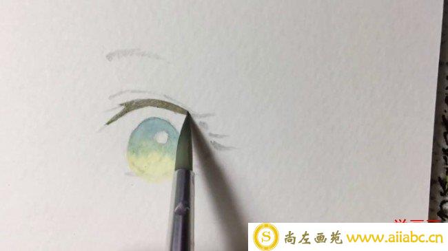 【视频】超简单的动漫人物水彩画手绘视频教程 怎么简单的画水彩眼睛_