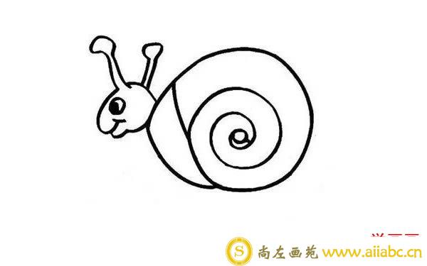 蜗牛简笔画的画法