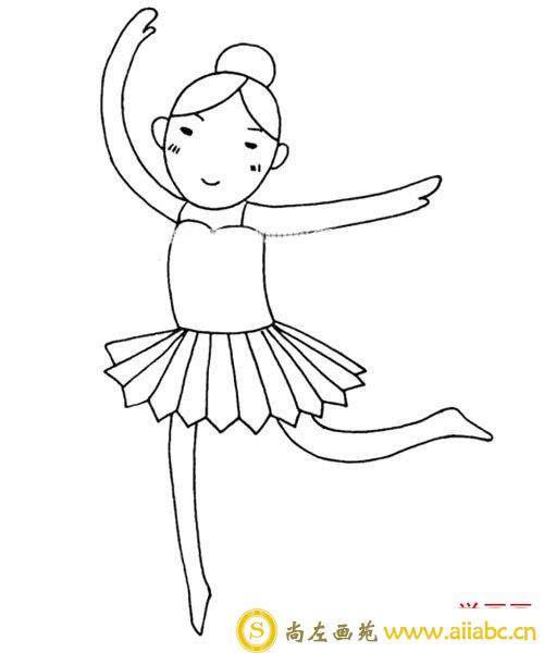 芭蕾舞女孩简笔画简单步骤图