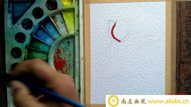 【视频】郁金香水彩画画法视频教程 郁金香的画法步骤_