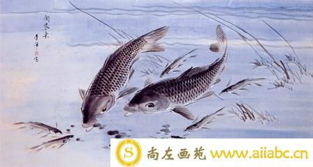 中国画鲤鱼图片