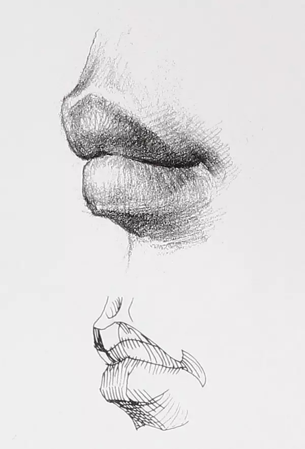 画嘴巴：怎样画嘴唇？