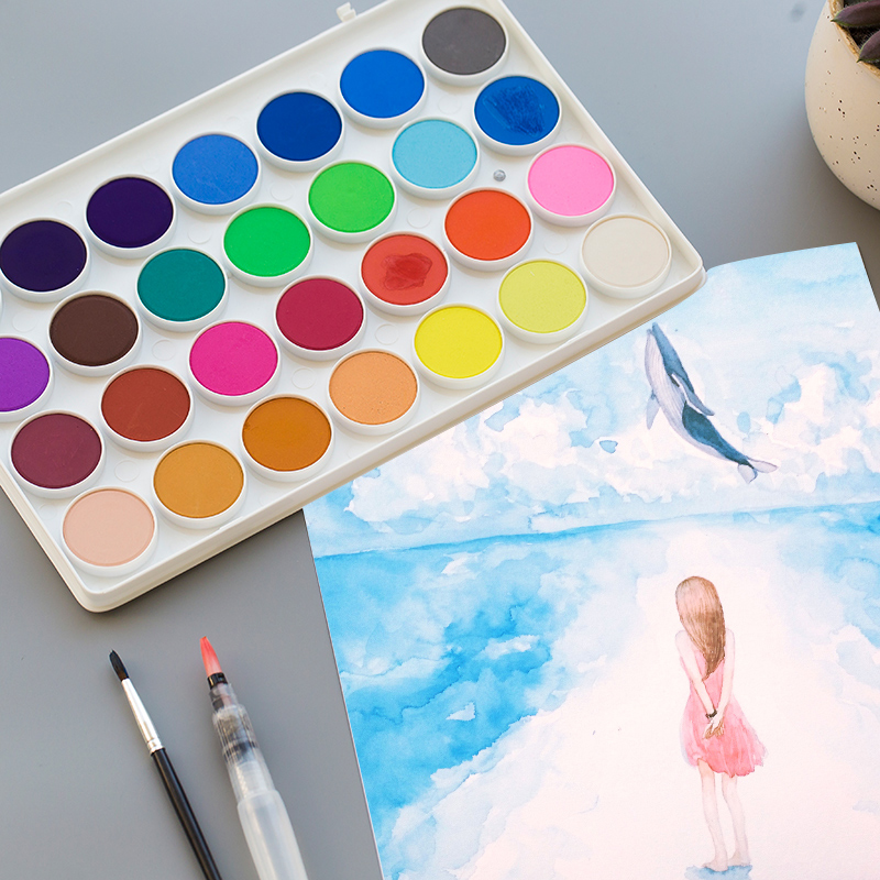水彩画颜料：水彩画都需要什么工具？颜料和纸用哪种？