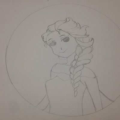 爱莎公主线条画：爱莎公主的简笔画怎么画？