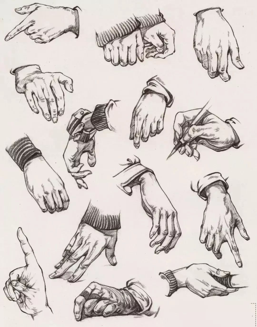 手的各种姿势画法教程：各种手姿势的动漫版 我想要学习画手
