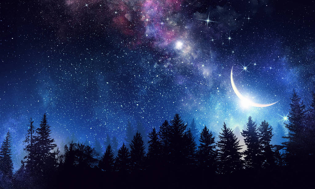 夜空和星空的画法：怎样用水粉颜料画星空