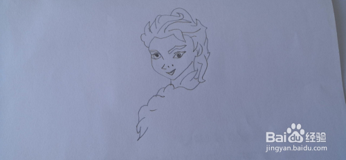 艾莎公主的裙子图片简笔画：艾莎公主怎么画？